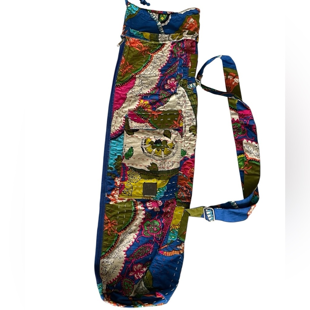 PRANA Vibrant Patchwork Yoga Matt Sling Carrier Bag Activewear Bohemian